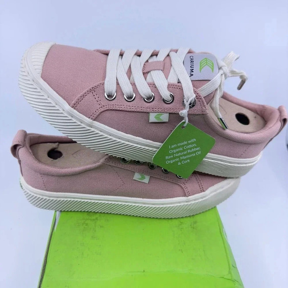 Cariuma Unisex Oca Low Canvas Sneaker Casual Shoes Lace-Up Rose Pink Size 5/6.5 - Picture 4 of 7